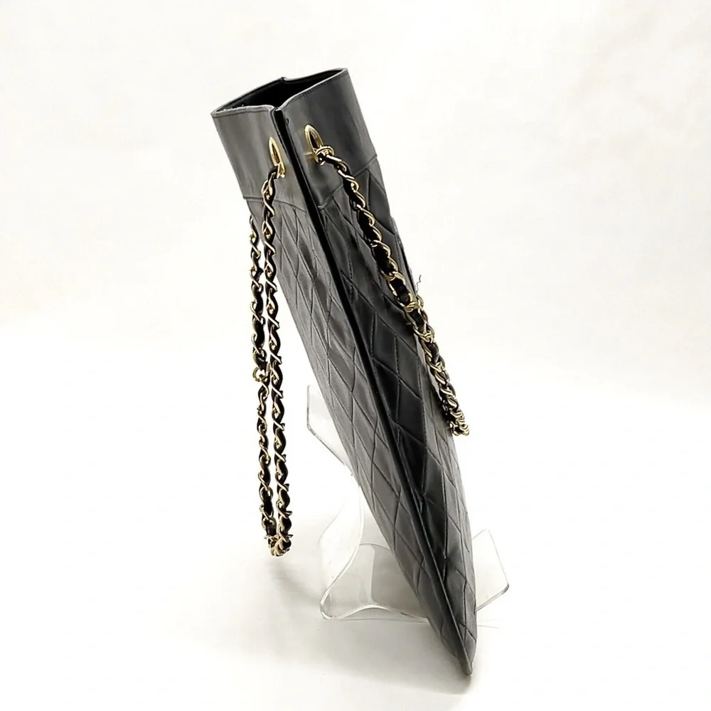 Chanel Black Lamb Skin Hand Bag - Picture 3 of 9